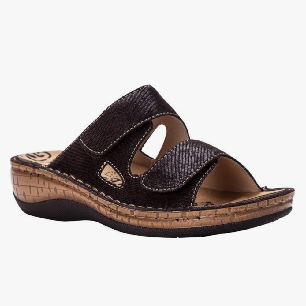PROPET Women's ‘Joelle’ Brown Leather Slide Sandal | 9.5